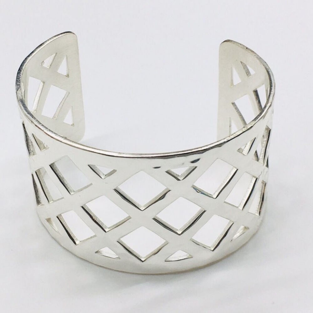 Rustic Cuff Silver Accent Decor With Intricate La… - image 4